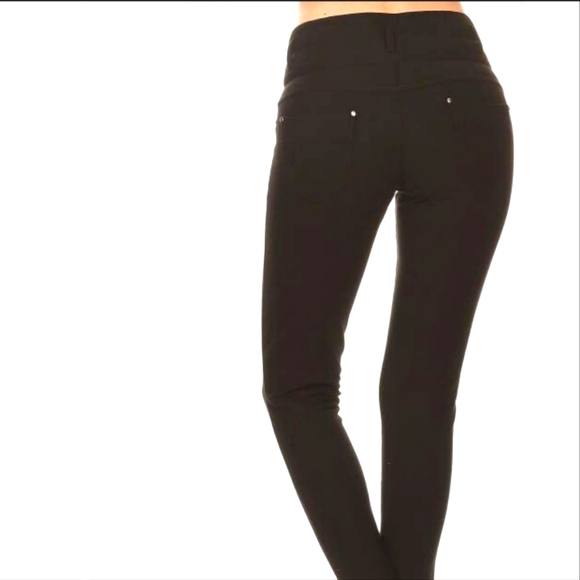 T & Y Women's High Waisted Jean Leggings - Picture 2 of 13